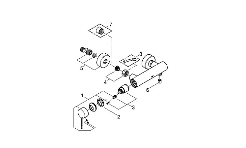 Смеситель для душа GROHE Essence+, хром (33636001) Смеситель для душа GROHE Essence+, хром (33636001)