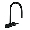 Смеситель для кухни Hansgrohe 170, с вытяжным душем, 3jet 73837670, матовый черный Смеситель для кухни Hansgrohe 170, с вытяжным душем, 3jet 73837670, матовый черный