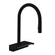 Смеситель для кухни Hansgrohe 170, с вытяжным душем, 3jet 73837670, матовый черный Смеситель для кухни Hansgrohe 170, с вытяжным душем, 3jet 73837670, матовый черный