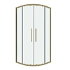Душевой уголок GROSSMAN Cosmo 301.K33.02.9090.32.00 (90x90x195) полукруг,раздвижн,золото сатин,стекло прозрач
