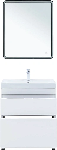 Тумба под раковину Aquanet Слим 70 00346043 напольная, белый сатин Тумба под раковину Aquanet Слим 70 00346043 напольная, белый сатин