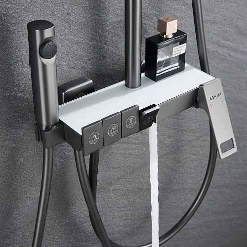 Душевая система Black&White UK5012MG Gunmetal Душевая система Black&White UK5012MG Gunmetal