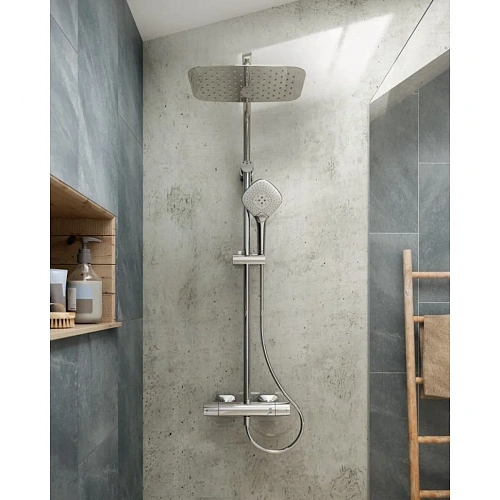 Душевая система Ideal Standard IDEALRAIN LUXE CUBE EVO JET A6986AA термостат Душевая система Ideal Standard IDEALRAIN LUXE CUBE EVO JET A6986AA термостат