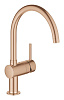 Картинка анонса товара «смеситель для кухни grohe minta однорычажный, теплый закат матовый (32917dl0)»