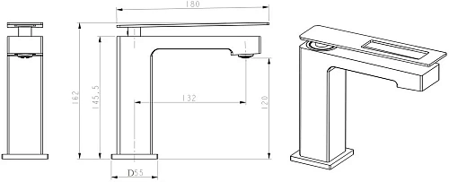 Смеситель для раковины Boheme WhiteGold 141-WG Смеситель для раковины Boheme WhiteGold 141-WG