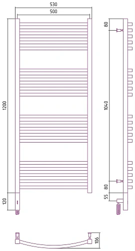 Полотенцесушитель электрический Сунержа Аркус 3.0 1200х500 МЭМ левый 12-5704-1250 Белый Полотенцесушитель электрический Сунержа Аркус 3.0 1200х500 МЭМ левый 12-5704-1250 Белый