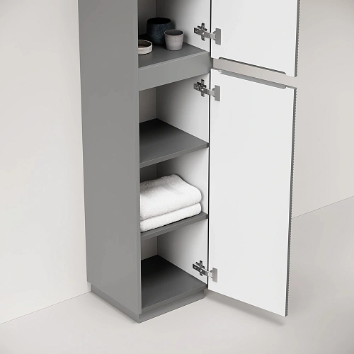 Шкаф-пенал SANCOS Folk Floor PFL35FES 350х350х1880 мм Ergraut soft, напольный Шкаф-пенал SANCOS Folk Floor PFL35FES 350х350х1880 мм Ergraut soft, напольный