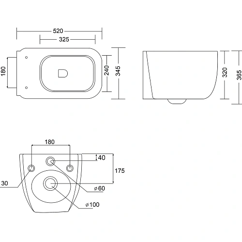 Унитаз подвесной Ceruttispa ROMINA Aria CT10613 Tornado безободковый, сиденье микролифт Унитаз подвесной Ceruttispa ROMINA Aria CT10613 Tornado безободковый, сиденье микролифт