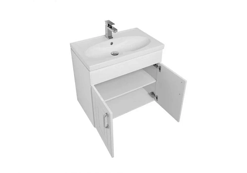 Комплект мебели Aquanet Рондо 70 белый (2 дверцы, зеркало камерино) 00195702 Комплект мебели Aquanet Рондо 70 белый (2 дверцы, зеркало камерино) 00195702