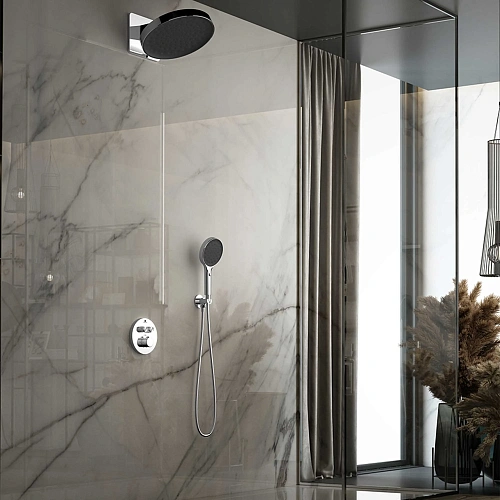 Душевая система Vincea Inspire VSFW-3I22MT3CH встраиваемый, термостатический, двухрежимный, хром Душевая система Vincea Inspire VSFW-3I22MT3CH встраиваемый, термостатический, двухрежимный, хром