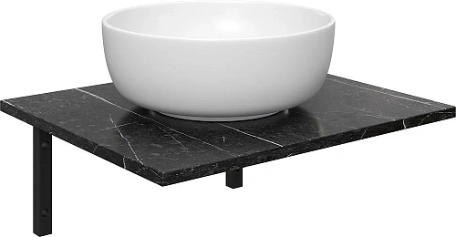 Комплект мебели DIWO Элиста 80 чёрный мрамор, с раковиной Moduo 40 RING 555116 Комплект мебели DIWO Элиста 80 чёрный мрамор, с раковиной Moduo 40 RING 555116