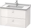 Картинка анонса товара «тумба под раковину duravit brioso br414202222 подвесная 82 см белый глянцевый»