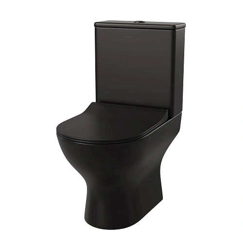 Унитаз напольный Taliente Arte Vortex AR33043 Nero черный матовый, с бачком и крышкой микролифт Унитаз напольный Taliente Arte Vortex AR33043 Nero черный матовый, с бачком и крышкой микролифт