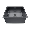 Кухонная мойка Paulmark LASSAN 44 UN LA44-GM, вороненая сталь, 440х440мм Кухонная мойка Paulmark LASSAN 44 UN LA44-GM, вороненая сталь, 440х440мм