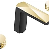 Смеситель на борт ванны Boheme Venturo 150-BG-DIAMOND на 3 отверстия черный-золото, ручка DIAMOND Смеситель на борт ванны Boheme Venturo 150-BG-DIAMOND на 3 отверстия черный-золото, ручка DIAMOND