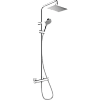 Картинка анонса товара «душевая система hansgrohe showerpipe 230 1jet с термостатом, ecosmart vernis shape 26097000, хром»