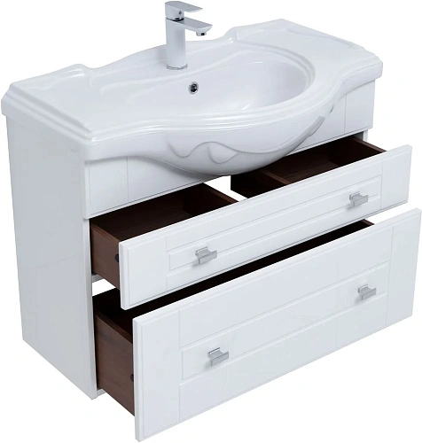 Тумба под раковину Aquanet Рондо 85 белый глянец 00304289 Тумба под раковину Aquanet Рондо 85 белый глянец 00304289