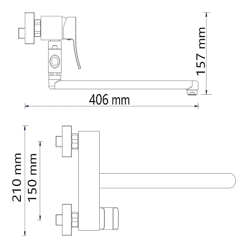 Смеситель для ванны WasserKRAFT Exter 1602L светлая бронза Смеситель для ванны WasserKRAFT Exter 1602L светлая бронза