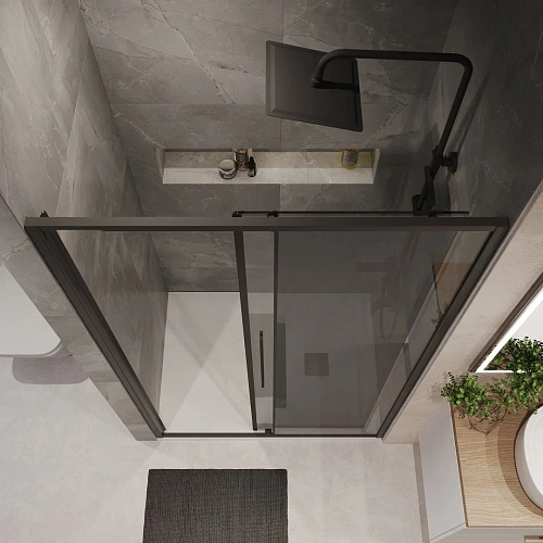 Душевая дверь Niagara Nova NG-85-14TB (140x195) черный матовый, стекло тонированное Душевая дверь Niagara Nova NG-85-14TB (140x195) черный матовый, стекло тонированное