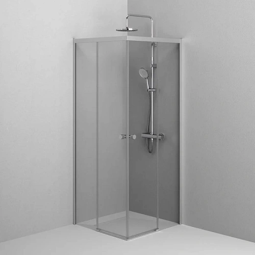 Душевой уголок AM.PM X-joy W94G-403-8080-МТ1К 80x80 хром матовый, стекло прозрачное Душевой уголок AM.PM X-joy W94G-403-8080-МТ1К 80x80 хром матовый, стекло прозрачное