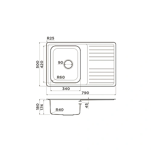 Кухонная мойка Omoikiri Sagami 79-IN нерж.сталь/нержавеющая сталь 4993735 Кухонная мойка Omoikiri Sagami 79-IN нерж.сталь/нержавеющая сталь 4993735