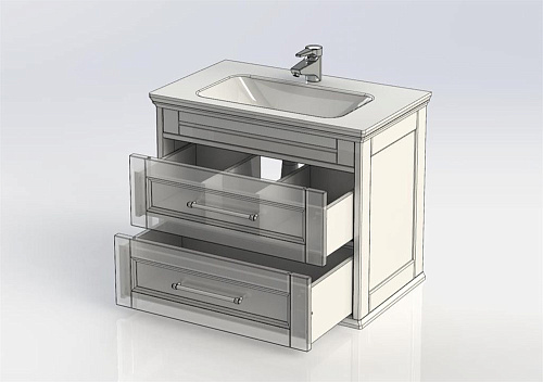 Тумба под раковину Aquanet Бостон 80 белый матовый 00243782 Тумба под раковину Aquanet Бостон 80 белый матовый 00243782