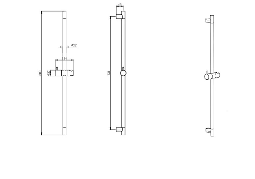 Душевая штанга Aquatek AQ2000MB черный матовый Душевая штанга Aquatek AQ2000MB черный матовый
