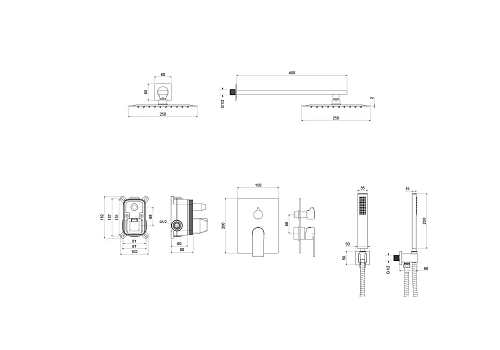 Душевая система Aquatek ЛИРА AQ1472MB Черный матовый Душевая система Aquatek ЛИРА AQ1472MB Черный матовый