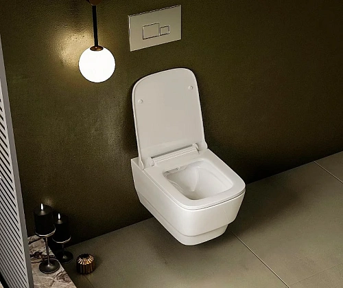 Унитаз подвесной Boheme Bello 971-W белый глянец без сиденья Унитаз подвесной Boheme Bello 971-W белый глянец без сиденья