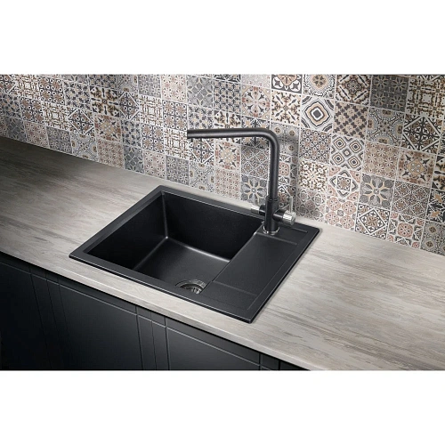 Кухонная мойка Milacio Navarra 60 Cuarzo (MC.77071), черный матовый Кухонная мойка Milacio Navarra 60 Cuarzo (MC.77071), черный матовый