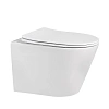 Унитаз подвесной ABBER Bequem AC1102 белый, безободковый с крышкой микролифт