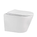 Унитаз подвесной ABBER Bequem AC1102 белый, безободковый с крышкой микролифт Унитаз подвесной ABBER Bequem AC1102 белый, безободковый с крышкой микролифт