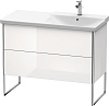 Картинка анонса товара «тумба под раковину duravit xsquare xs446802222 напольная 101 см белая глянцевый»