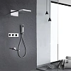 Душевая система ABBER Daheim AF8253 скрытого монтажа с изливом, термостат, хром Душевая система ABBER Daheim AF8253 скрытого монтажа с изливом, термостат, хром