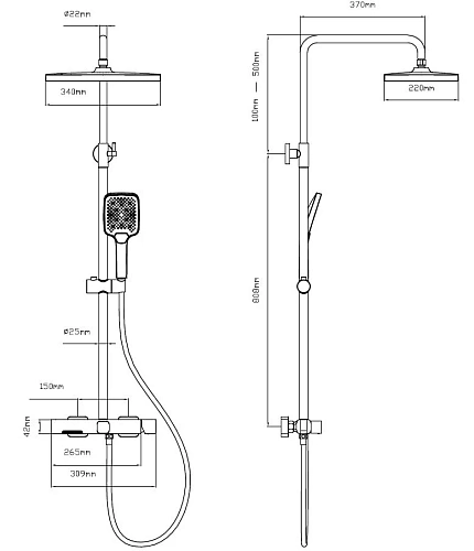 Душевая система Vincea Core VSFS-4CO1BN с изливом, брашированный никель Душевая система Vincea Core VSFS-4CO1BN с изливом, брашированный никель