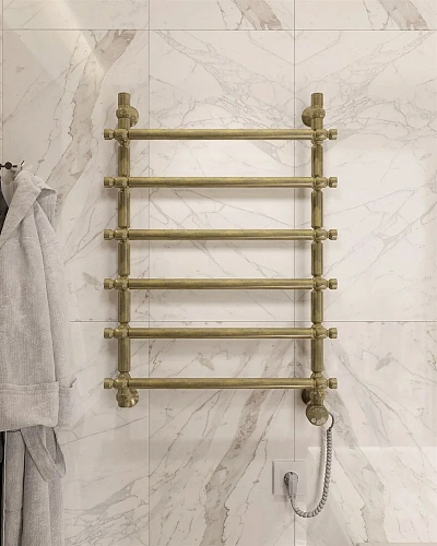 Полотенцесушитель электрический EWRIKA Медея B3 80х50 R, состаренная бронза 473281 Полотенцесушитель электрический EWRIKA Медея B3 80х50 R, состаренная бронза 473281