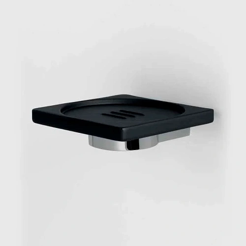 Мыльница Colombo MiniQ B5001.CR-RNE подвесная, хром/черная резина Мыльница Colombo MiniQ B5001.CR-RNE подвесная, хром/черная резина