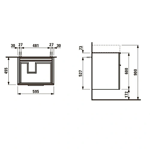 Тумба под раковину Laufen Kartell by Laufen 0755.2 (4.0755.2.033.631.1) 595x455x617 мм, белая глянце Тумба под раковину Laufen Kartell by Laufen 0755.2 (4.0755.2.033.631.1) 595x455x617 мм, белая глянце