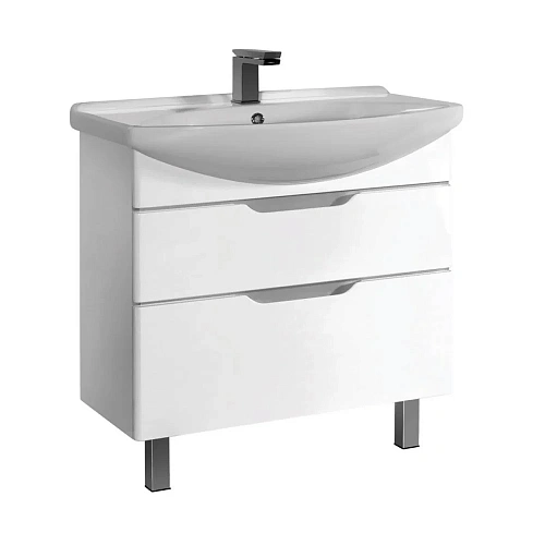 Тумба под раковину DREJA LAGUNA PLUS, 105 см, подвесная/напольная, 2 ящика, с опорами, белый глянец 99.0108 Тумба под раковину DREJA LAGUNA PLUS, 105 см, подвесная/напольная, 2 ящика, с опорами, белый глянец 99.0108