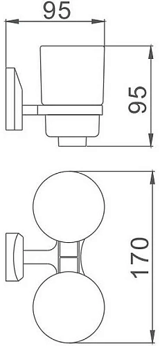 Держатель стакана Haiba HB1608 двойной Держатель стакана Haiba HB1608 двойной