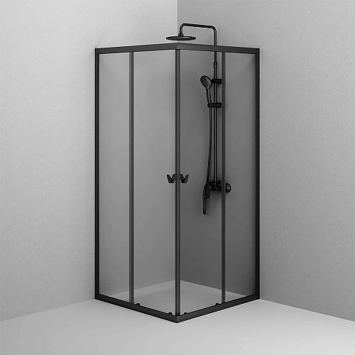 Душевой уголок AM.PM Sunny W87G-403-9090-BT 90x90 черный, стекло прозрачное Душевой уголок AM.PM Sunny W87G-403-9090-BT 90x90 черный, стекло прозрачное