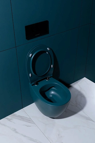 Унитаз подвесной Allen Brau Fantasy 4.11004.PT с крышкой, петроль Унитаз подвесной Allen Brau Fantasy 4.11004.PT с крышкой, петроль