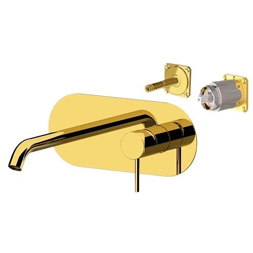 Смеситель для раковины Remer X Style X15KBDO, золото глянцевое Смеситель для раковины Remer X Style X15KBDO, золото глянцевое