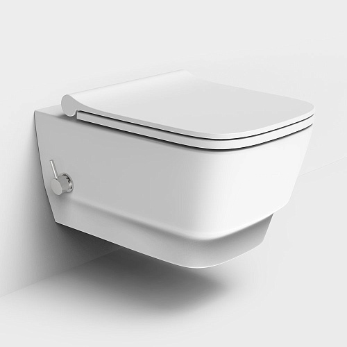 Унитаз подвесной Boheme Bello 971-2-MW с функцией биде елый матовый без сиденья Унитаз подвесной Boheme Bello 971-2-MW с функцией биде елый матовый без сиденья