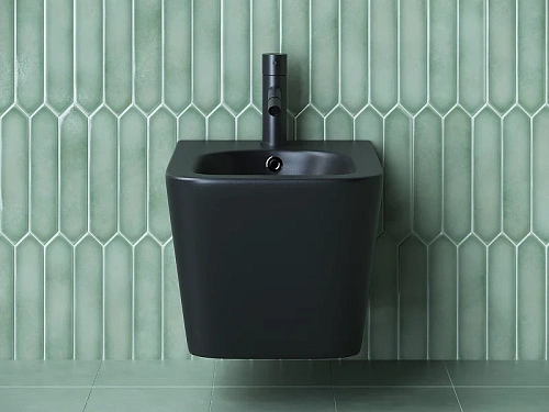 Биде подвесное Ceramica Nova METRIC CN3008MB черный матовый Биде подвесное Ceramica Nova METRIC CN3008MB черный матовый