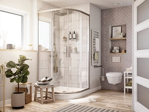 Душевой уголок STWORKI Хельсинки 90x90 см профиль хром матовый 408990 Душевой уголок STWORKI Хельсинки 90x90 см профиль хром матовый 408990