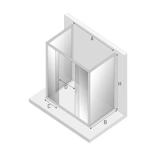 Душевой уголок NEW TRENDY NEW CORRINA 160x90x195 K-0487 (хром) Душевой уголок NEW TRENDY NEW CORRINA 160x90x195 K-0487 (хром)