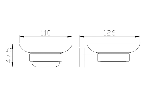 Мыльница Wonzon & Woghand темный графит (WW-9322) Мыльница Wonzon & Woghand темный графит (WW-9322)