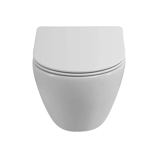 Унитаз подвесной CEZARES STREAM CZR-2426-TH-TOR/SC безободковый с сиденьем Унитаз подвесной CEZARES STREAM CZR-2426-TH-TOR/SC безободковый с сиденьем