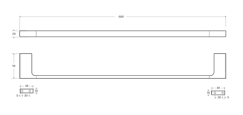 Полотенцедержатель CEZARES SLIDER-TH-60-IN сатин Полотенцедержатель CEZARES SLIDER-TH-60-IN сатин